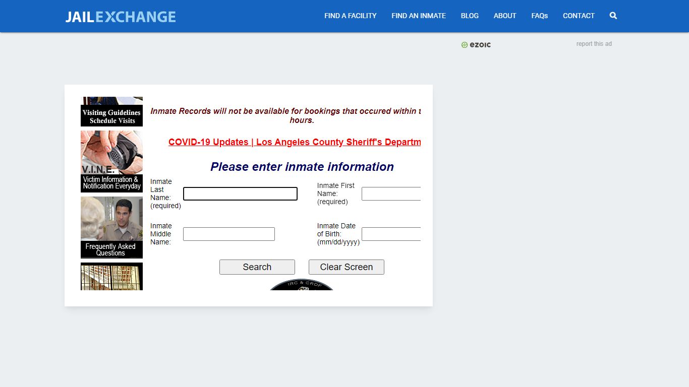 Los Angeles County Inmate Search | Arrests & Mugshots | CA - JAIL EXCHANGE